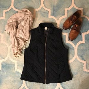 Dark Navy Quilted Vest